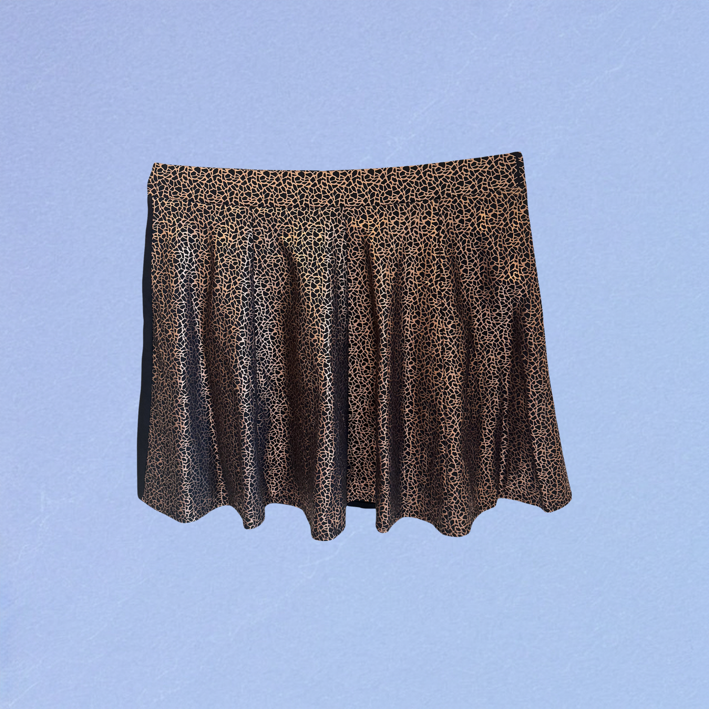 Plus Size Clothing High Quality Affordable Metallic Gold Mini A-line Skirt