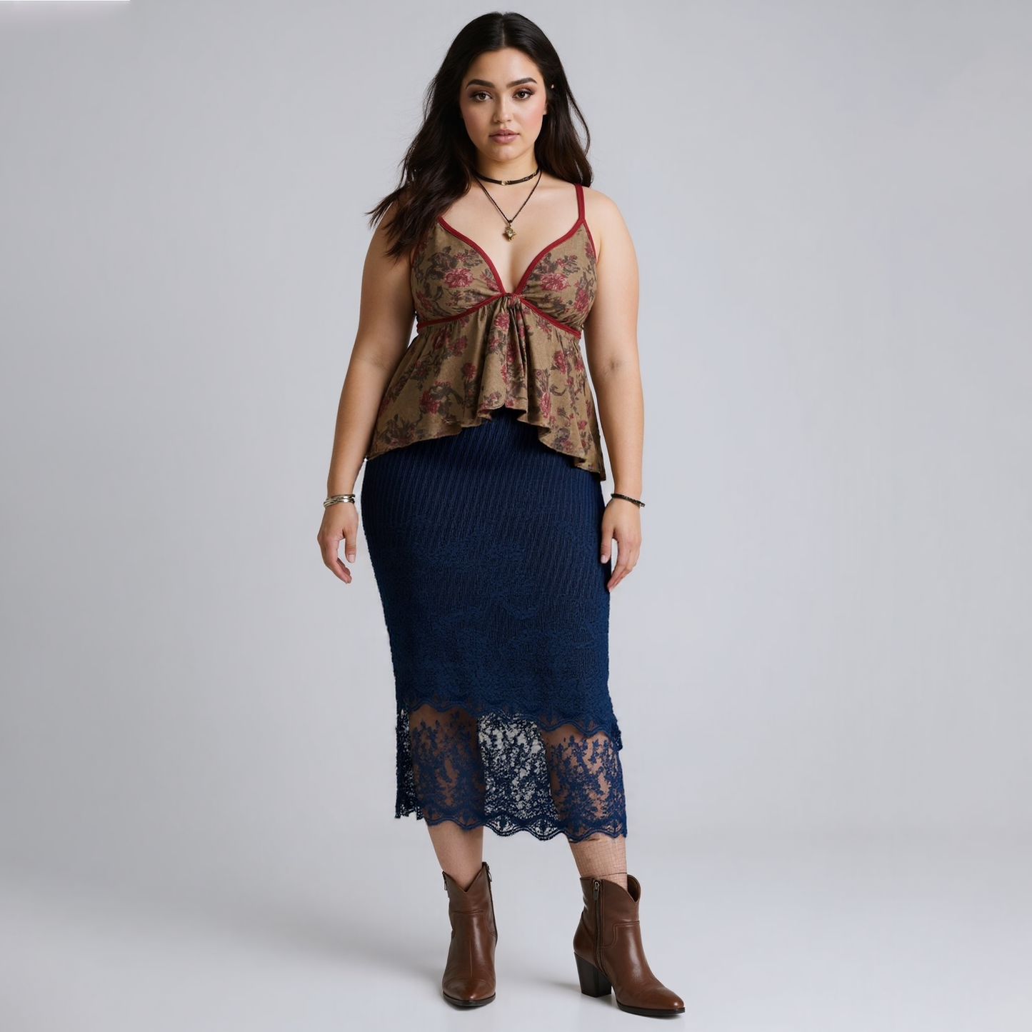 Plus Size Clothing High Quality Affordable lace Hip-wrapping skirt Pencil skirt