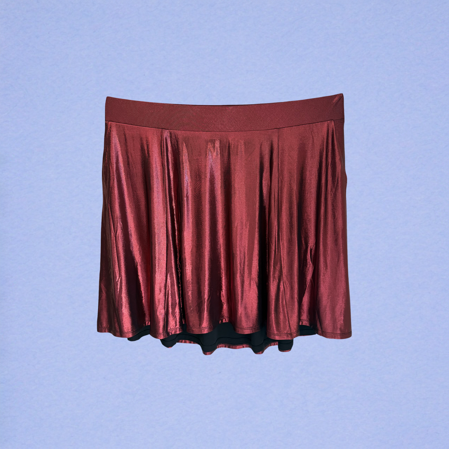 Plus Size Clothing High Quality Affordable Metallic Mini Doll A-line Skirt