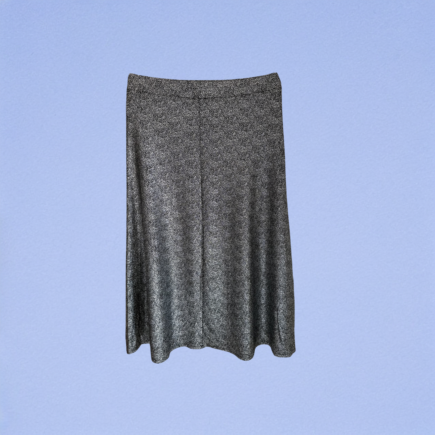 Plus Size Clothing High Quality Affordable Metal Silver Long Flared Skirt