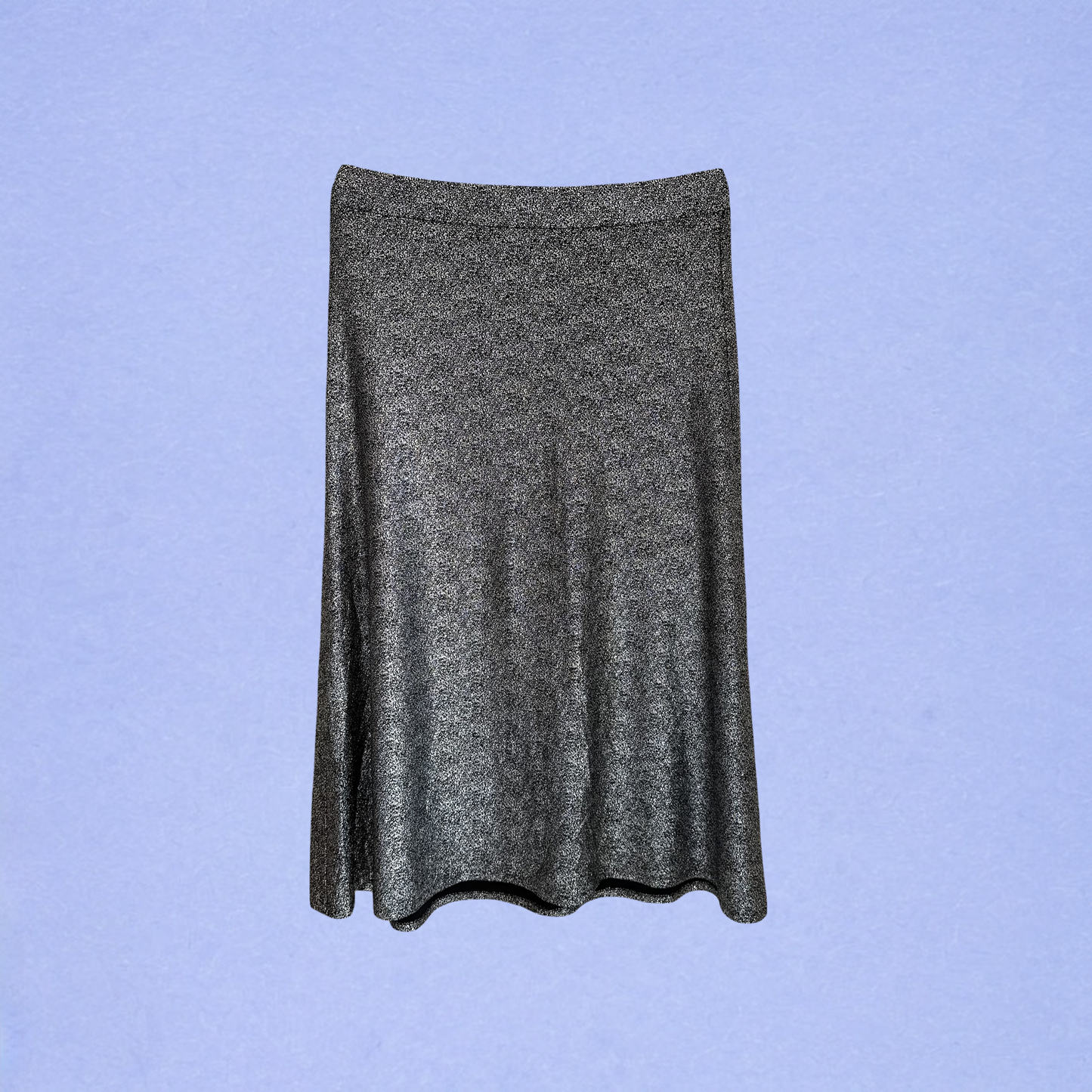 Plus Size Clothing High Quality Affordable Metal Silver Long Flared Skirt