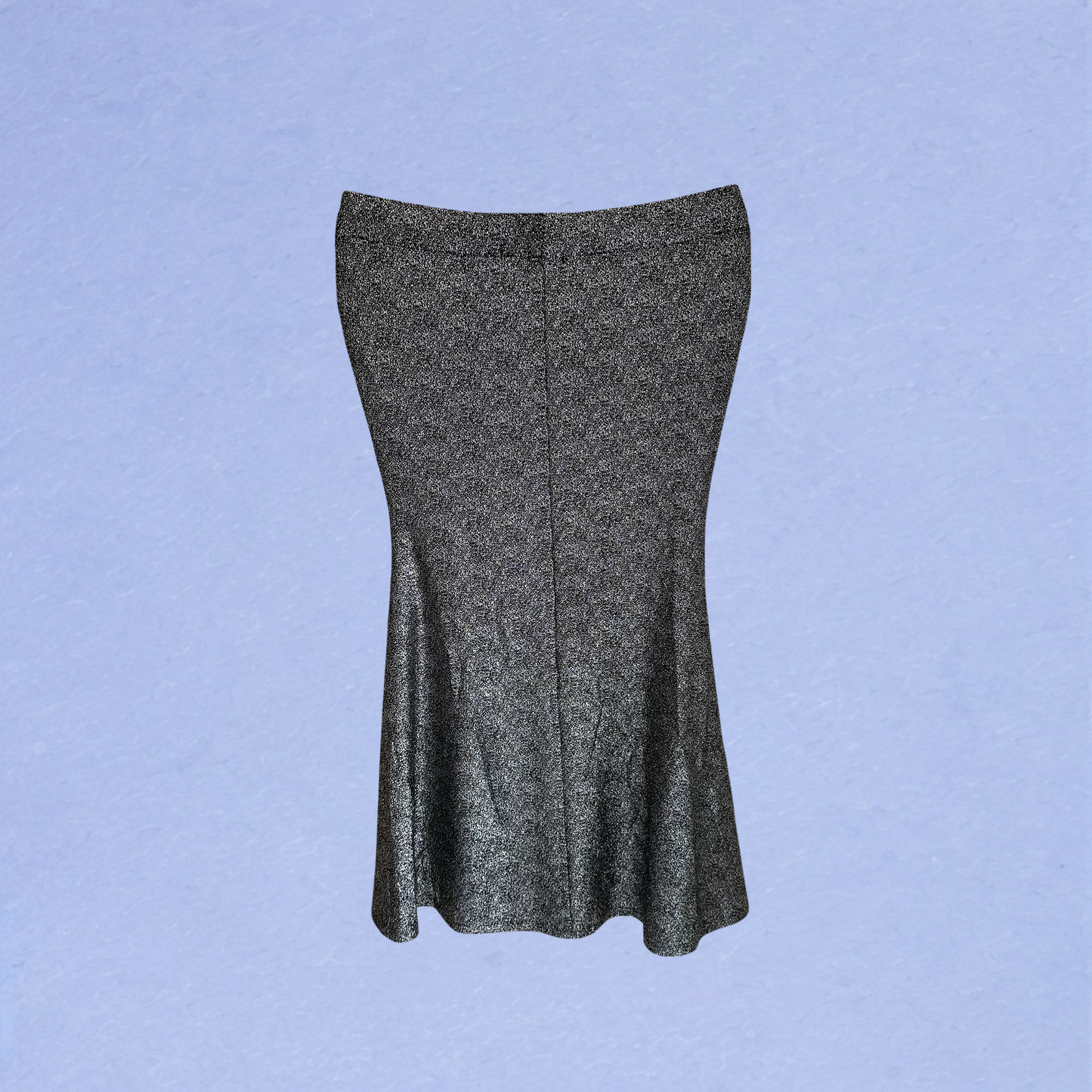 Plus Size Clothing High Quality Affordable Metallic Silver-toned Maxi Mermaid Skirt