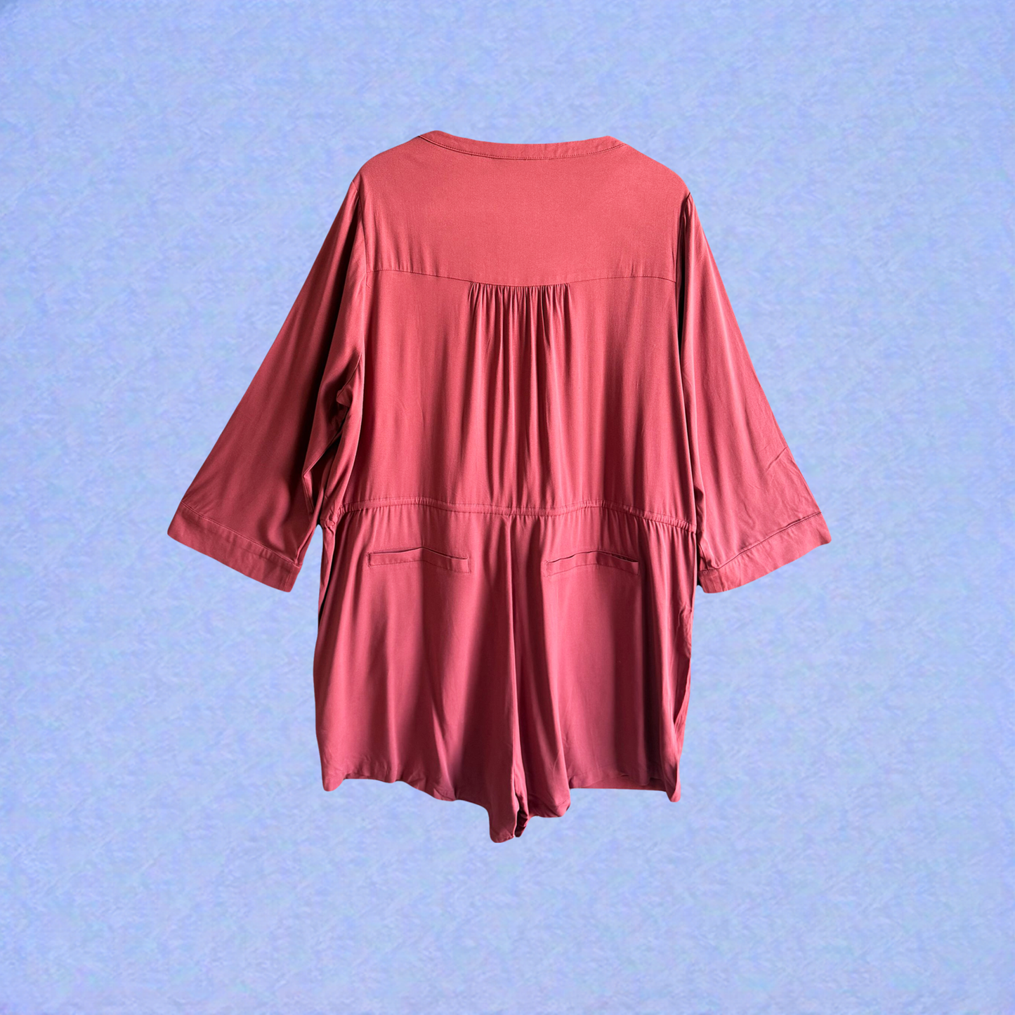 Plus Size Clothing High Quality Affordable Zipper Multiple Pockets Drawstring 3/4 Sleeves Jumpskirt Skirted Romper