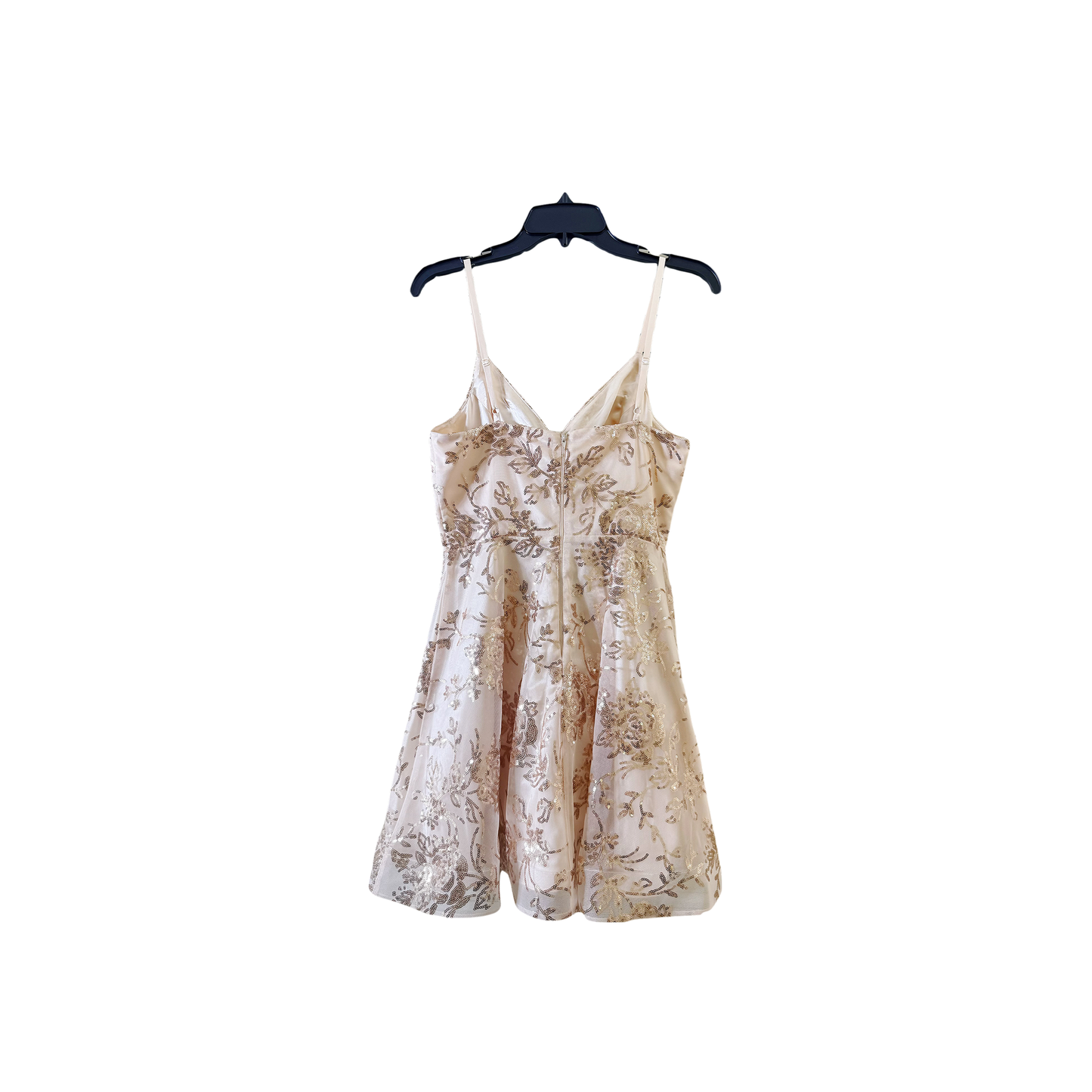 Size7 prom Embroidered patch mesh camisole dress