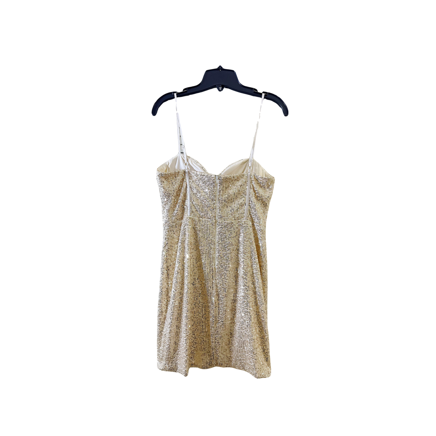 Size 7 Prom Mini Metallic patch sequins Dress