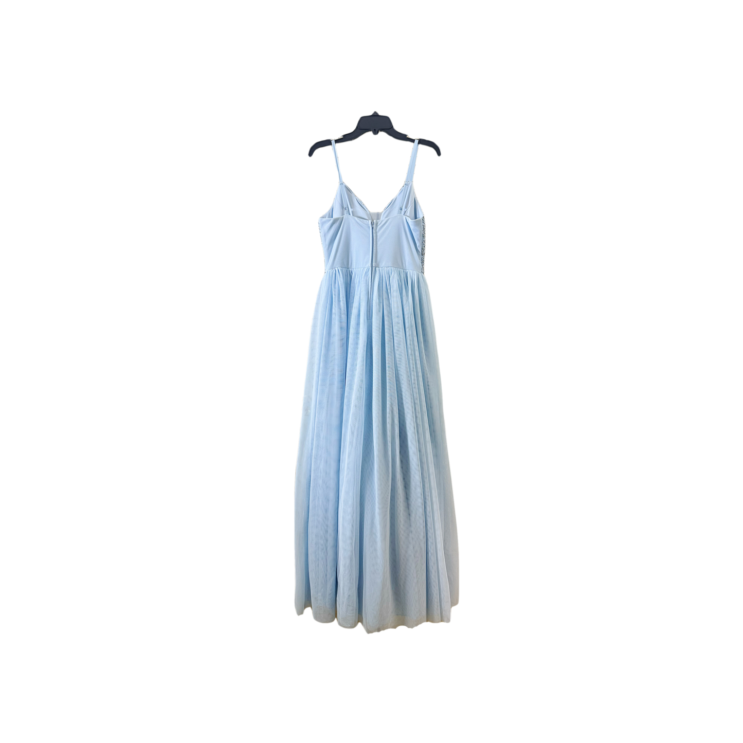 size 7 prom Beaded halter dress mesh skirt