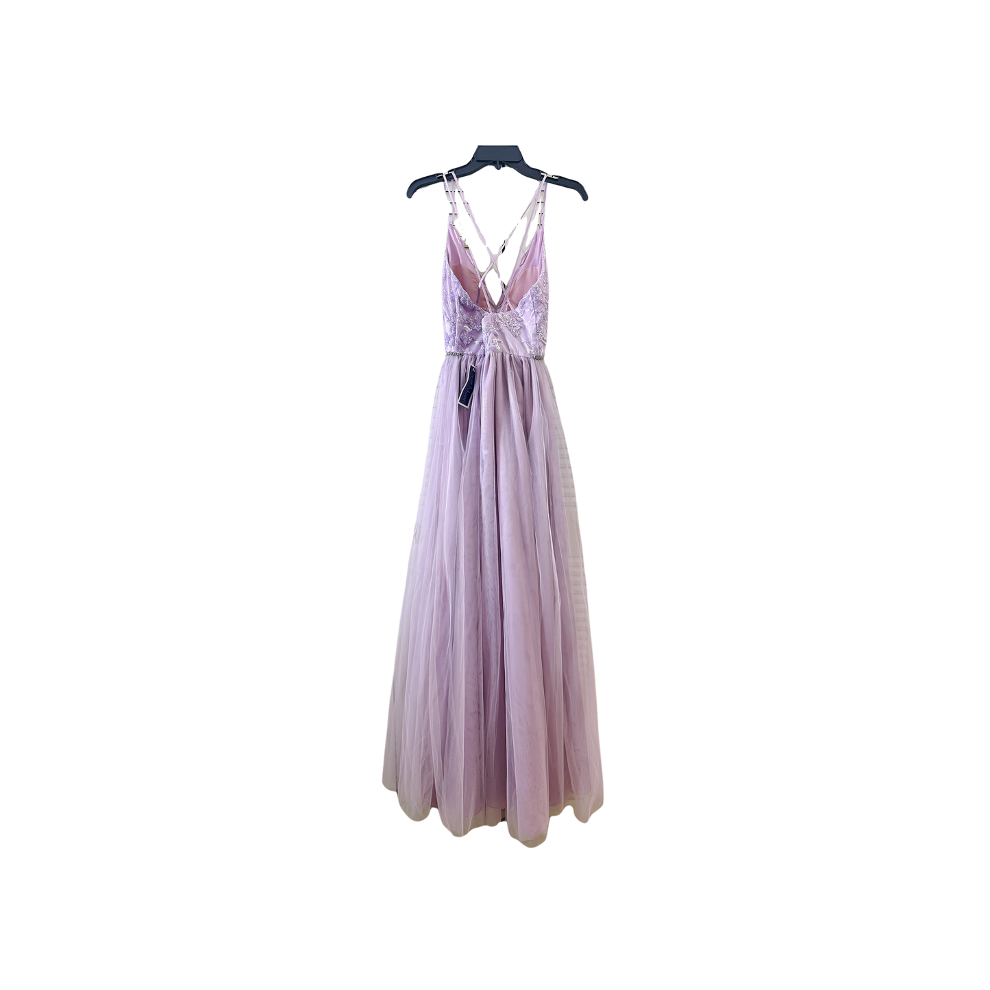 size 7 prom Lace Tulle Sequined Evening Dress