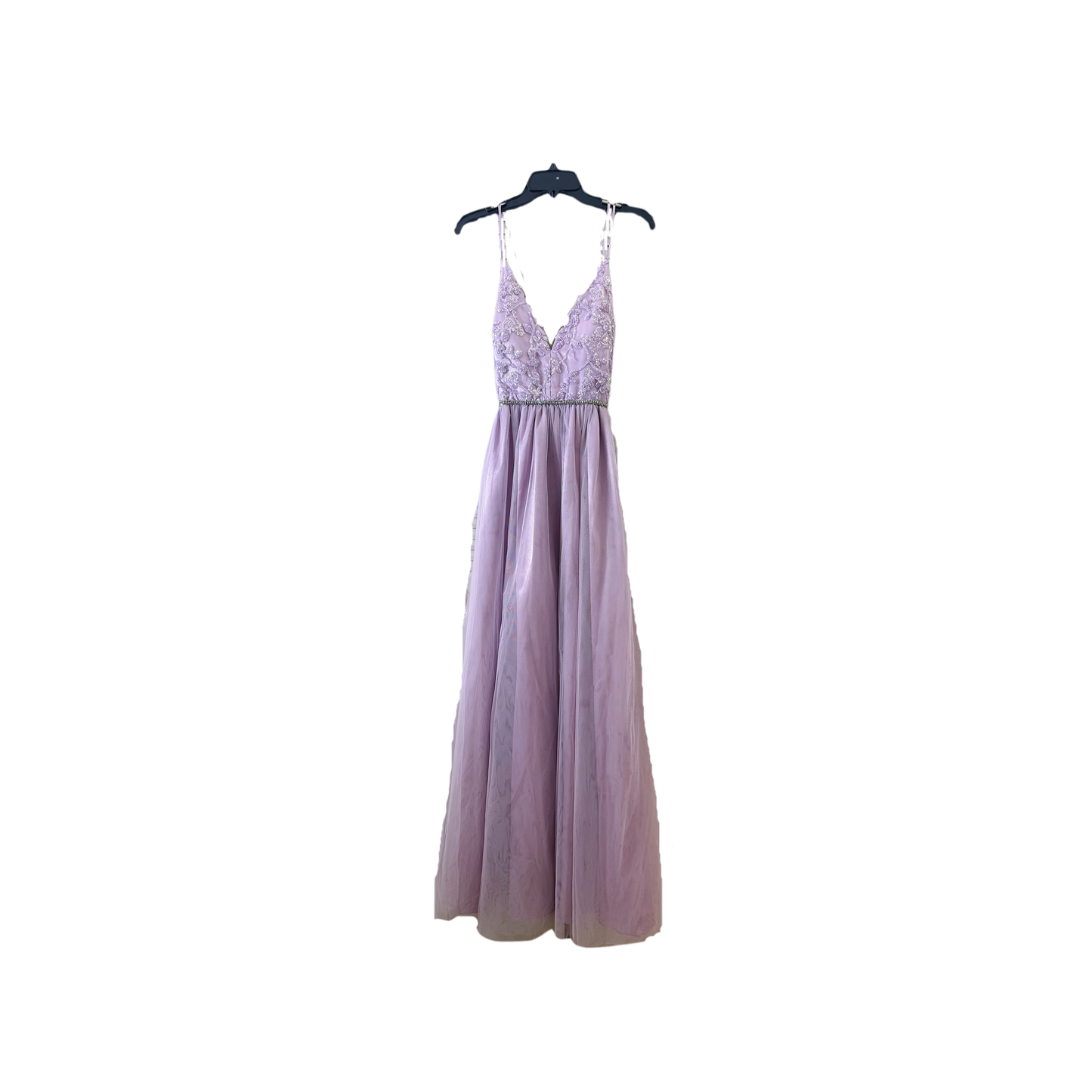 size 7 prom Lace Tulle Sequined Evening Dress