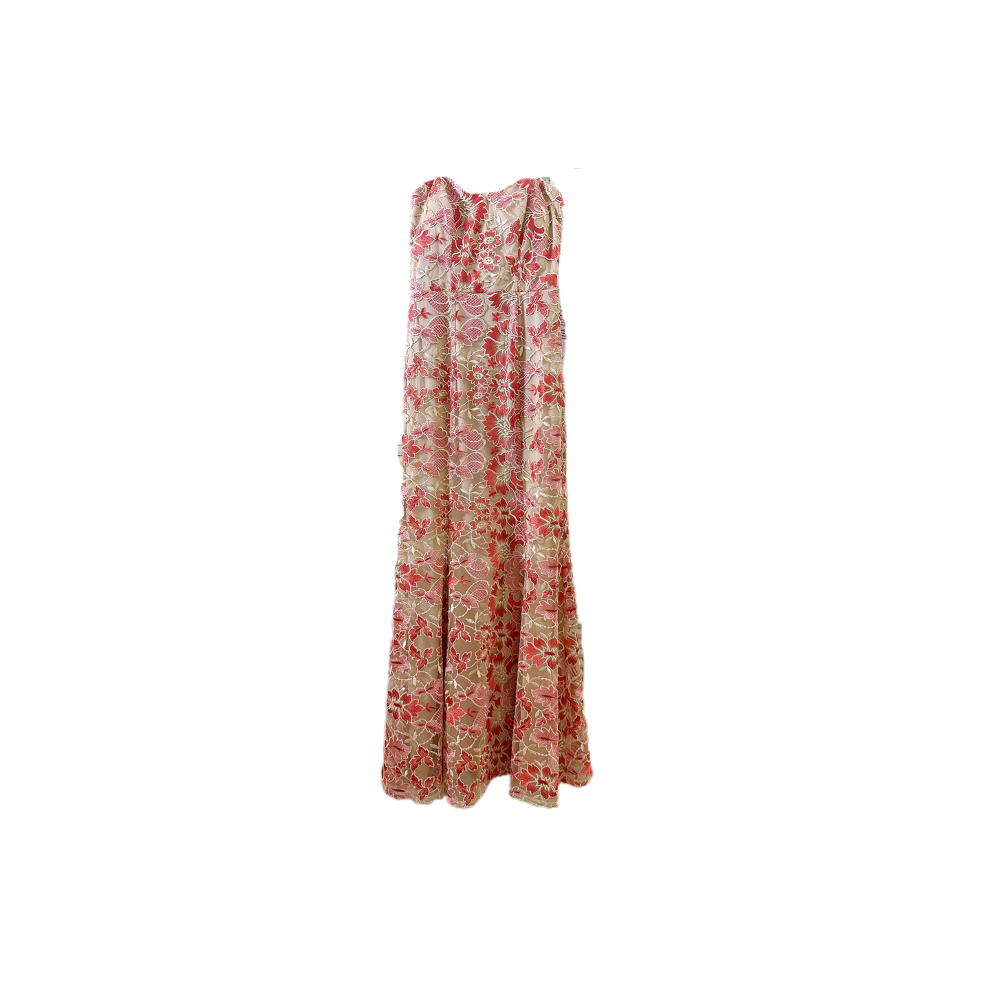 size 7 prom Embroidered lace tube top dress