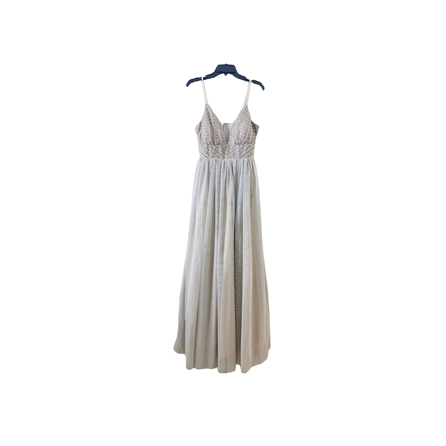 size 11 prom Beaded V-neck Tulle Sling Dress
