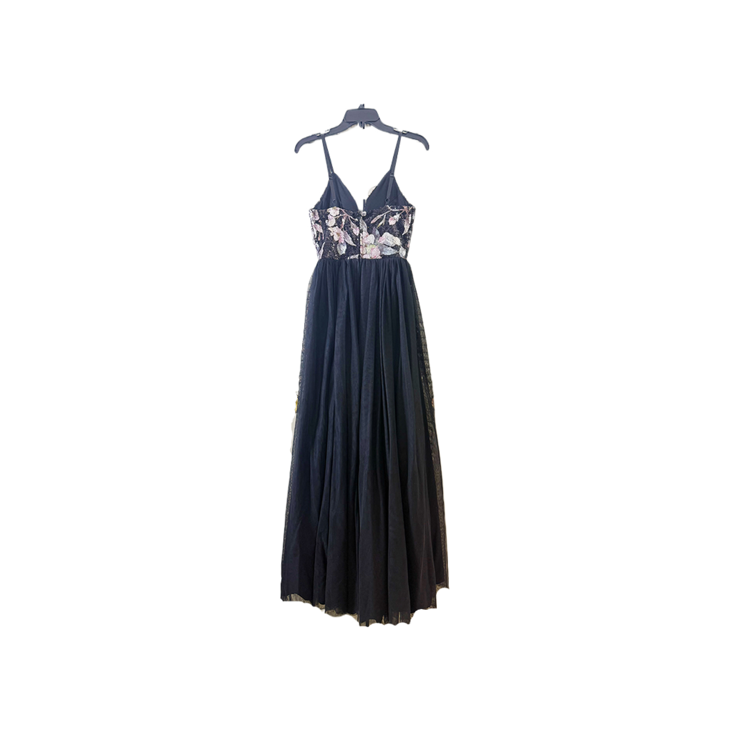 size 3 prom Embroidered mesh dress