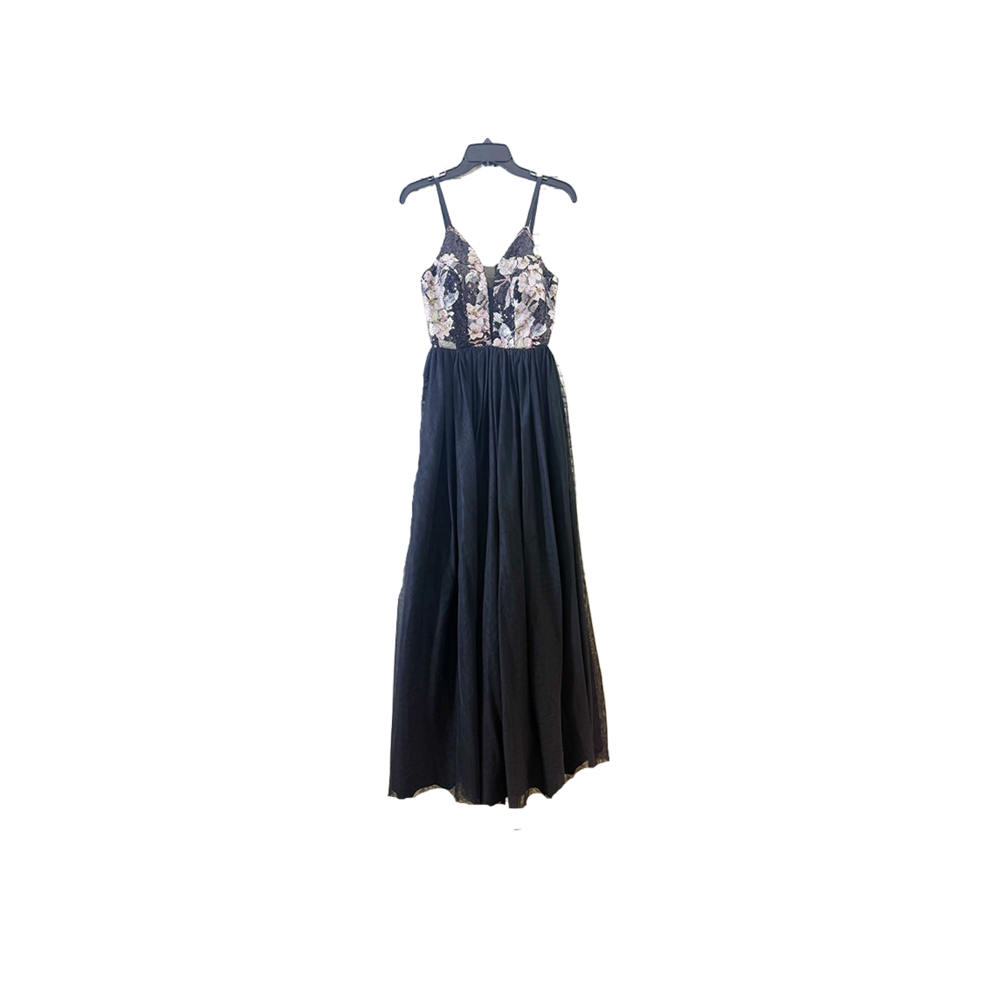 size 3 prom Embroidered mesh dress
