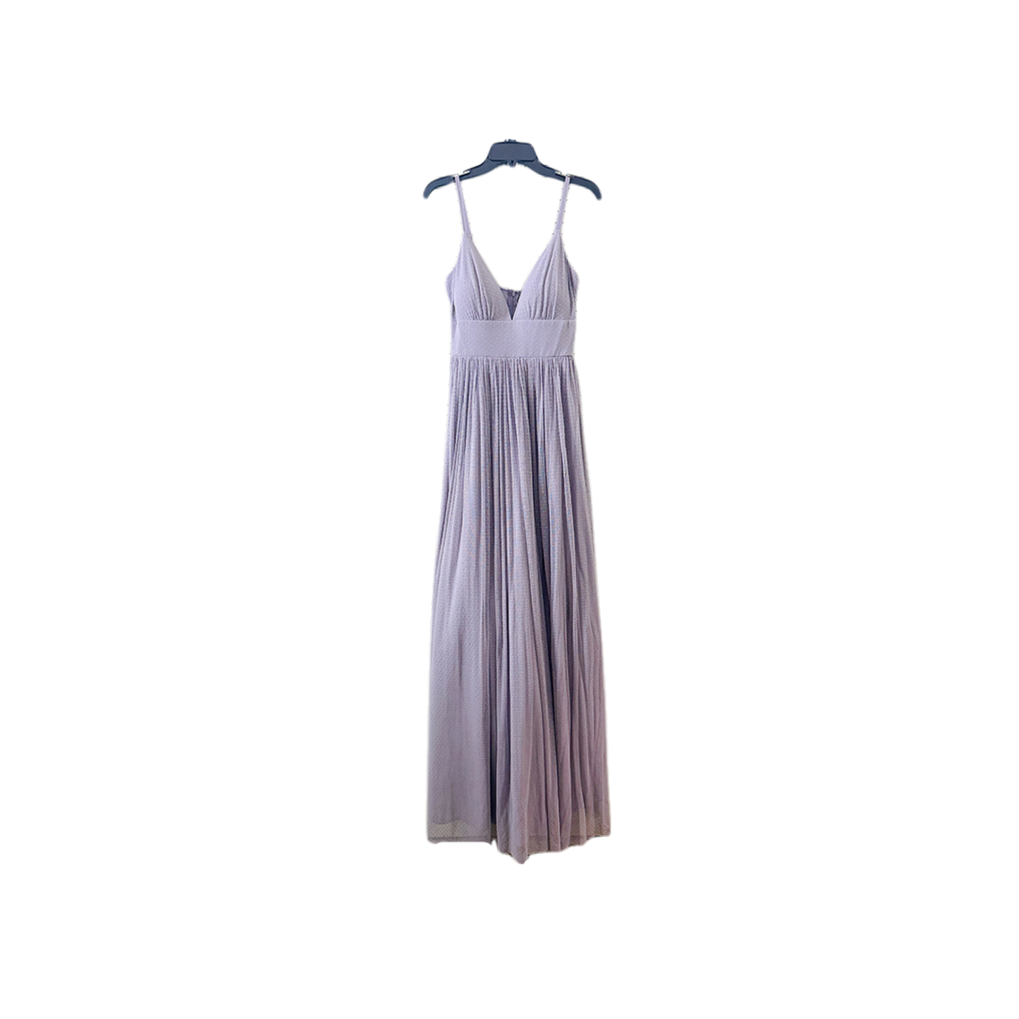 size 5 prom Heavy Mesh Sling Beaded Dress