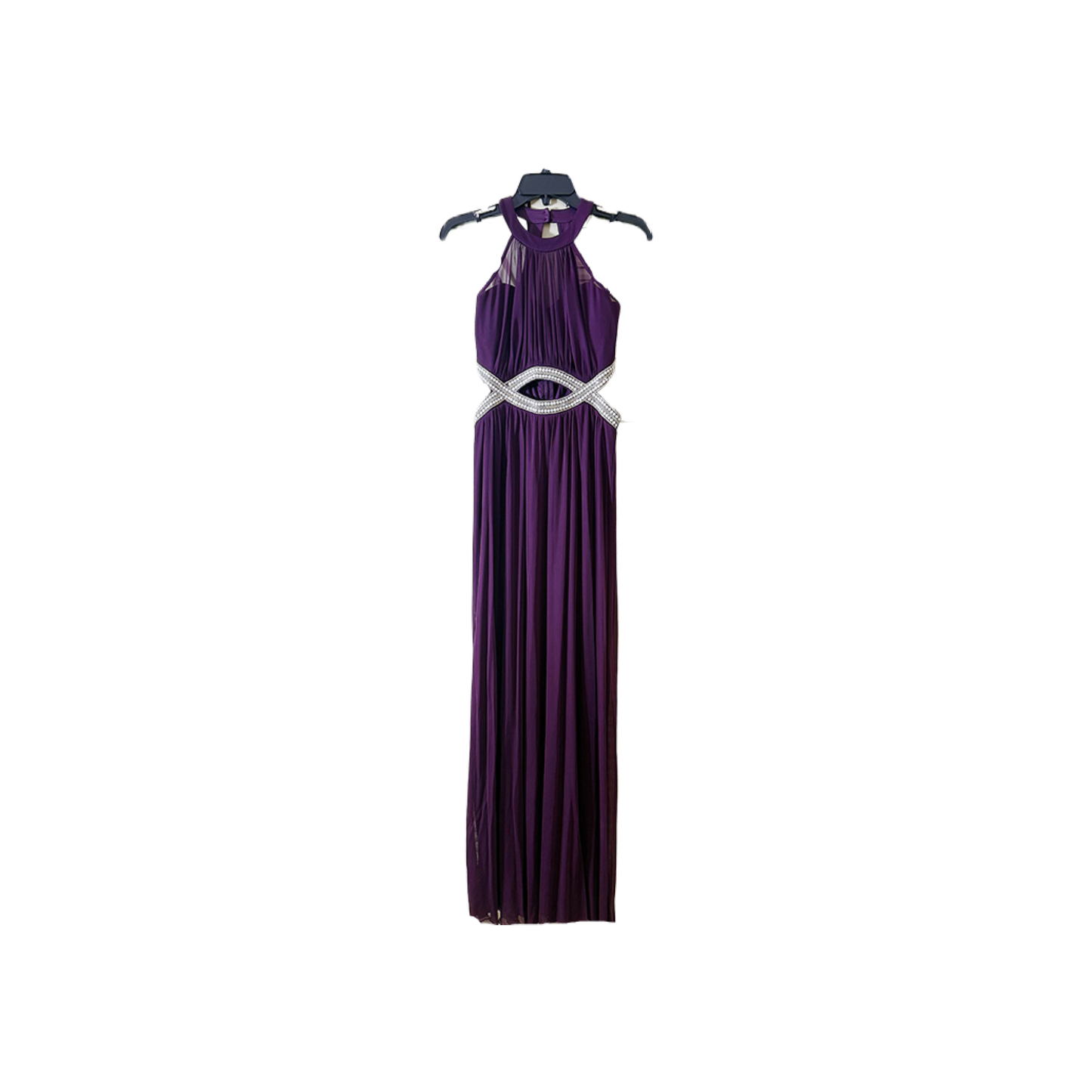 size 7 prom Beaded Halter Neck Tank Dress