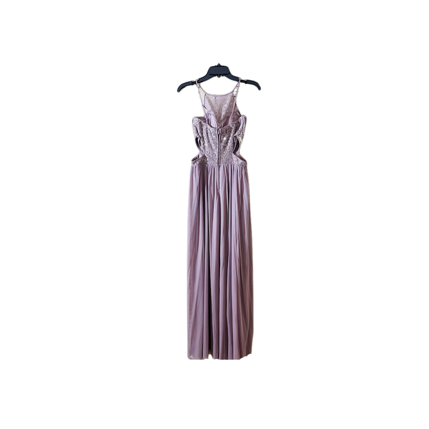 size 7 prom Lace mesh waist-baring dress