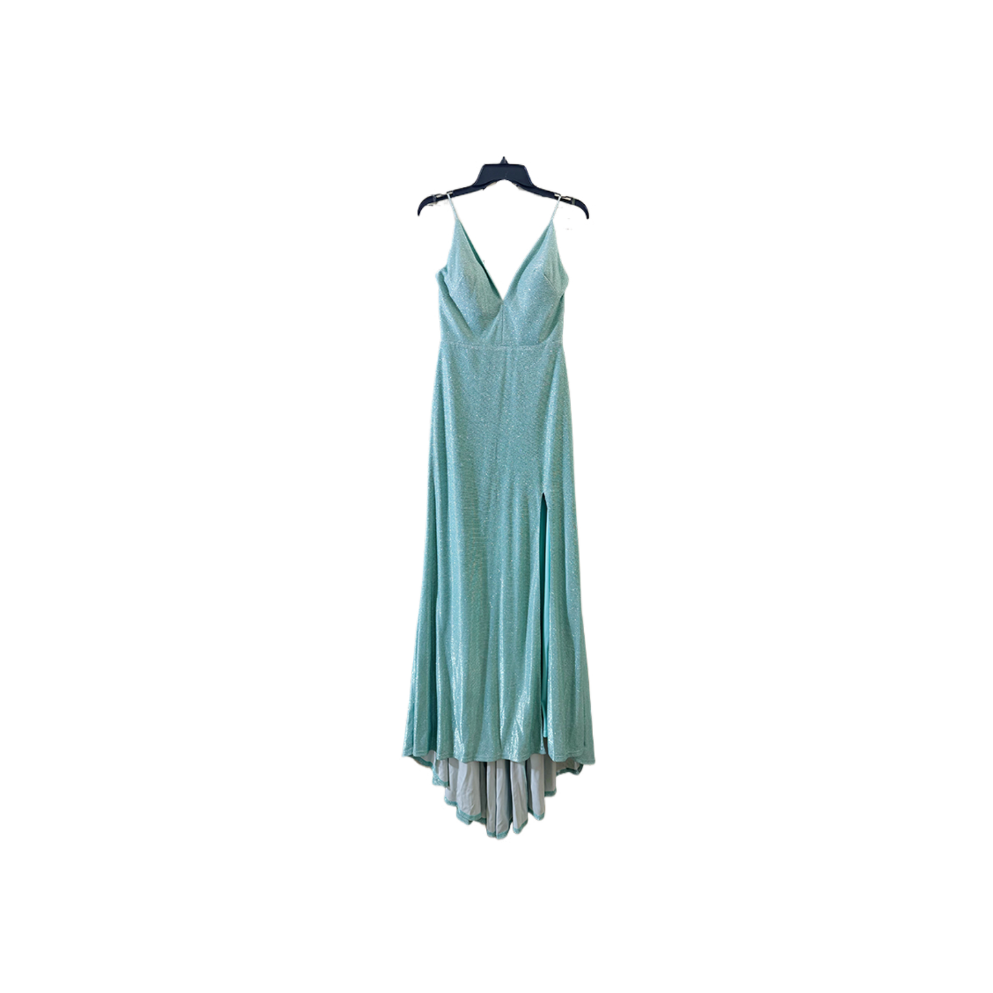 size 7 prom Metallic Slip Dress