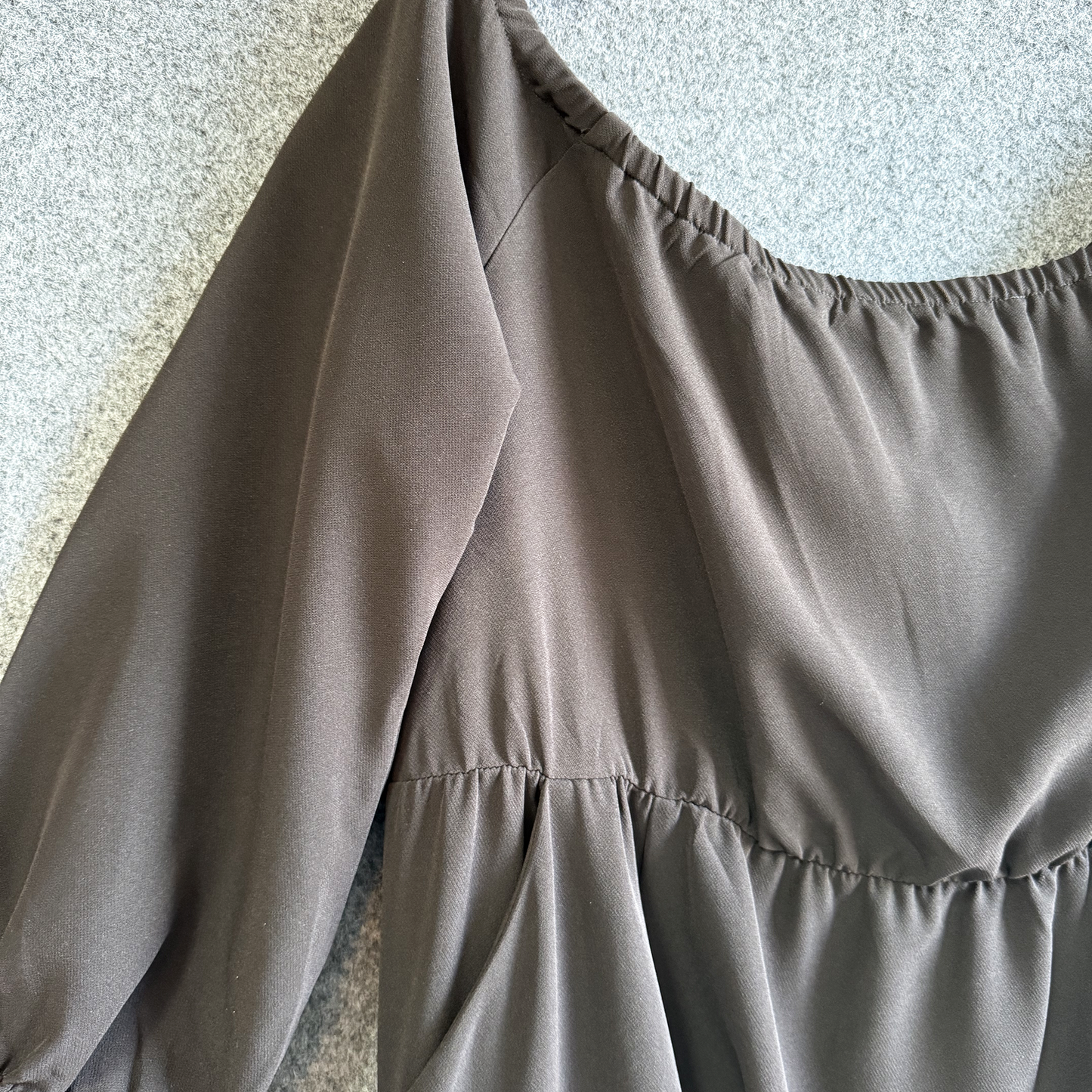 Plus Size Clothing High Quality Affordable One Shoulder 3/4 Sleeves Doll Dress