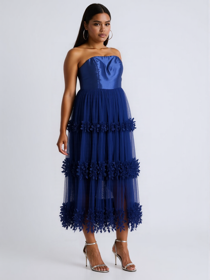 size 15 plus prom plus size tube top tulle skirt dress