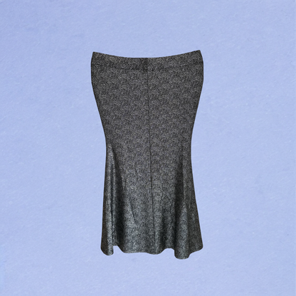 Plus Size Clothing High Quality Affordable Metallic Silver-toned Maxi Mermaid Skirt