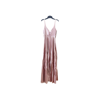 size 9 prom Beaded Strap Pleated Tank Dress