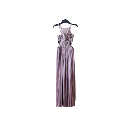 size 7 prom Lace mesh waist-baring dress