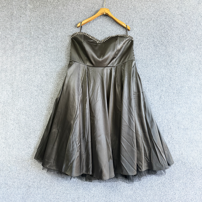 Plus Size Clothing High Quality Rhinestone-studded Strapless Dress Ball Party Banquet