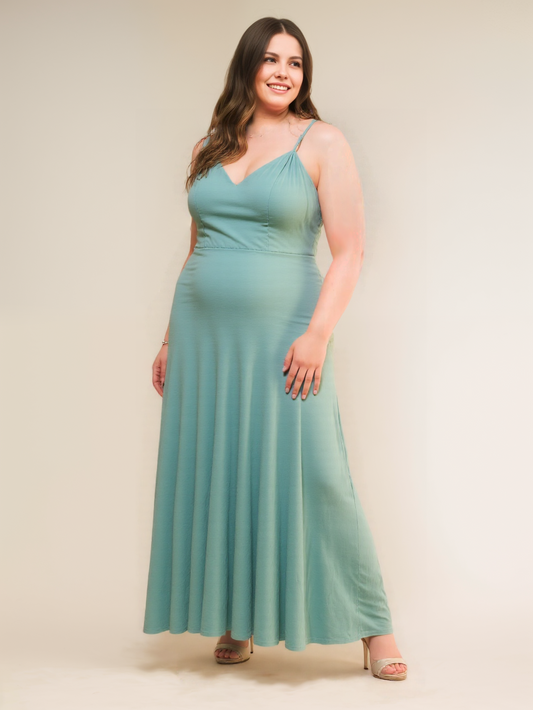 size 15 plus prom plus size Chiffon camisole dress